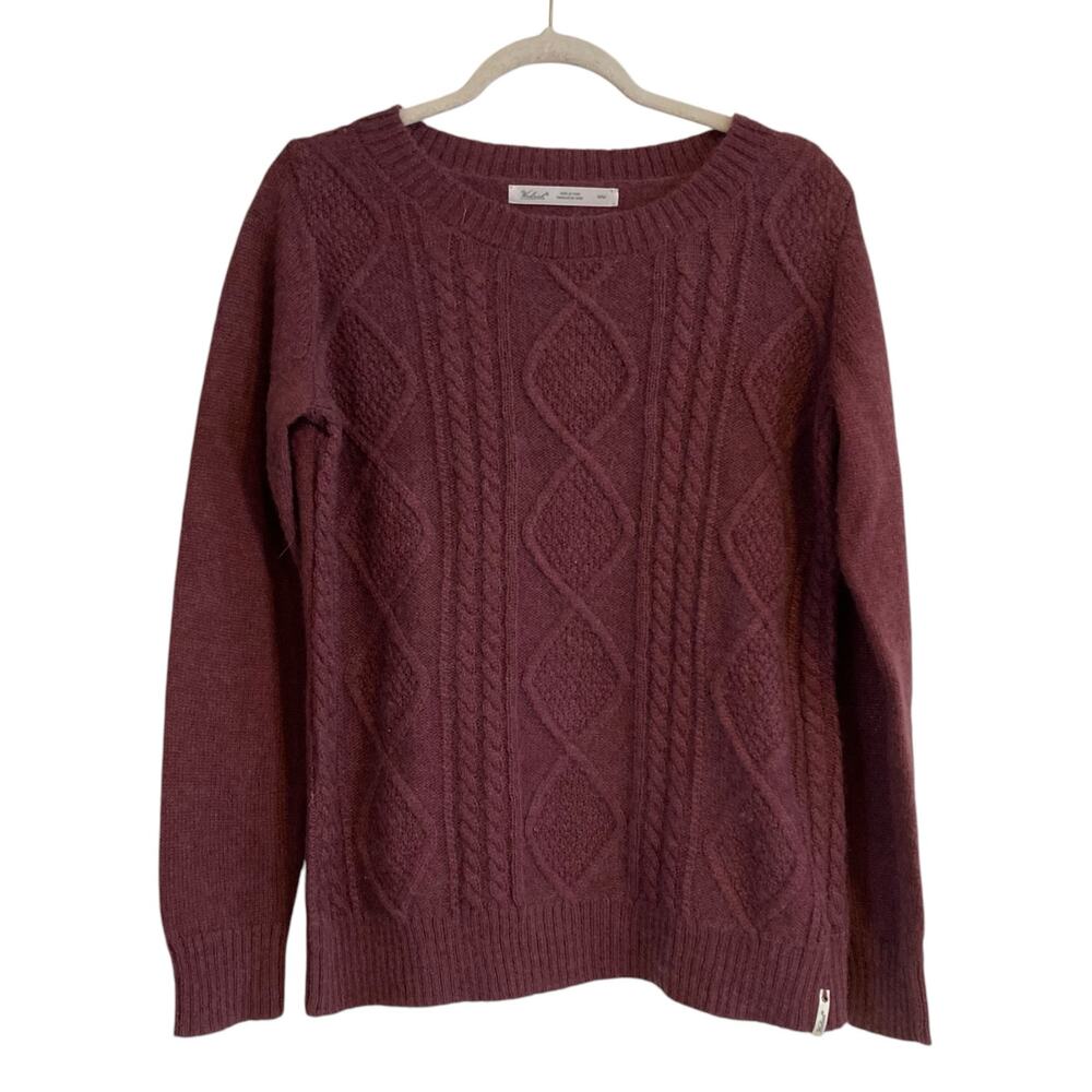 Woolrich Women's Cable Knit Sweater - Burgundy